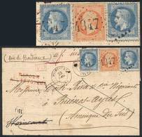 1281 FRANCE: 21/DE/1868 DARGNIES - ARGENTINA: Letter Originally Franked By Yv.29B And Returned To Sender Due To Insuffic - Sonstige & Ohne Zuordnung