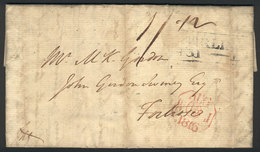 1315 GREAT BRITAIN: Entire Letter Dated 14/AU/1816, With Interesting Postal Markings And A Long And Attractive Text. Wit - ...-1840 Voorlopers