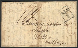 1319 GREAT BRITAIN: Entire Letter Dated 3/DE/1822, Sent From Glasgow To Caithness, With Interesting Postal Markings And  - ...-1840 Voorlopers