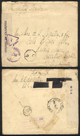 1324 GREAT BRITAIN: Cover Sent By A Solder At The War Front To Argentina, With Several CENSOR Marks, And Arrival Backsta - ...-1840 Voorlopers