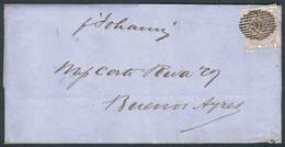 1326 GREAT BRITAIN: 9/DEC/1860 ? - ARGENTINA: Folded Cover Franked By Sc.27, With Numeral ""39"" Cancel, Sent To Buenos  - ...-1840 Prephilately