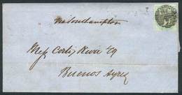 1329 GREAT BRITAIN: 8/JAN/1861 ? - ARGENTINA: Folded Cover Franked By Sc.28, With Semi-mute ""WC 7"" Cancel, And London  - ...-1840 Vorläufer