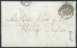 1344 GREAT BRITAIN: 23/OCT/1884 LONDON - ARGENTINA: Folded Cover Franked By Sc.103, With Buenos Aires Arrival Backstamp, - ...-1840 Vorläufer