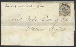 1345 GREAT BRITAIN: 15/OCT/1885 LONDON - ARGENTINA: Complete Folded Letter Franked By Sc.103 With Circular Datestamp, Bu - ...-1840 Voorlopers