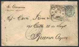 1346 GREAT BRITAIN: 8/NOV/1886 LONDON - ARGENTINA: Cover Franked By Sc.103, With Buenos Aires Arrival Backstamps, VF! - ...-1840 Vorläufer