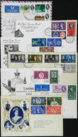 1353 GREAT BRITAIN: 1953 To 1979: 27 First Day Covers, Most Sent To Argentina, Including Several Very Interesting Pieces - Dienstmarken