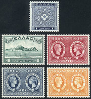 1362 GREECE: Sc.416/420, 1939 Complete Set Of 5 Values, Mint Very Lightly Hinged, Excellent Quality, Catalog Value US$54 - Autres & Non Classés