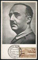 1373 SPANISH GUINEA: General Franco, Maximum Card Of 20/MAY/1953, With Postmark Of Fernando Po, VF Quality - Spanish Guinea