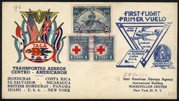 1386 HONDURAS: 20/NO/1943 TACA - New York First Flight, Without Arrival Backstamps, Excellent Quality! - Honduras