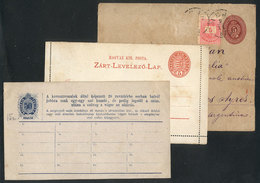 1397 HUNGARY: 3 Old Postal Stationeries, Very Nice! - Other & Unclassified