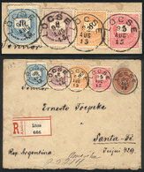 1399 HUNGARY: 5k. Stationery Envelope + Additional 4-color Postage (total 30k.), Sent By Registered Mail From LÖCSE To S - Altri & Non Classificati