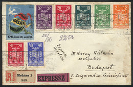 1414 HUNGARY: Cover Sent From Mohácz To Budapest On 26/MAR/1937, With The Set Of 6 Values + Commemorative Cinderella And - Other & Unclassified