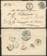 1463 ITALY: Folded Cover Franked By Sc.35, Sent From Torino To Campiglia Dei Berici On 12/FE/1870, With A Good Number Of - Non Classés