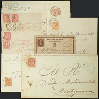 1465 ITALY: 7 Entire Letters / Covers / Stationery Items Used Between 1877 And 1898, With Varied Postages And Cancels, F - Unclassified