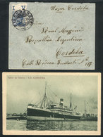 1471 ITALY: Cover Sent From Pisa To Córdoba (Argentina) By Steamer ""Córdoba"" On 14/JUL/1914, With Arrival Backstamp "" - Unclassified
