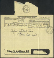 1479 ITALY: Telegram With ADVERTISEMENT Of Olivetti Typewriters, Sent On 29/DE/1923, Very Nice! - Non Classificati