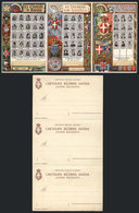1493 ITALY: Rare Triptych Consisting Of 3 Old Postcards, With Views Of Savoia Royals, VF Quality! - Altri & Non Classificati