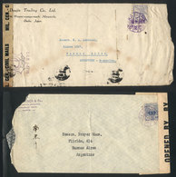 1501 JAPAN: 2 Covers Sent To Argentina In 1948, Both Censored, Minor Faults, Interesting! - Other & Unclassified