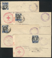 1507 KENYA: 4 Covers Sent By The Red Cross In Nairobi To Red Cross Argentina In 1943 And 1944, All Franked With 30c. And - Kenya & Uganda