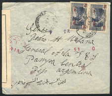 1520 LEBANON: Airmail Cover Sent To Argentina On 14/MAY/1945, With Interesting CENSORSHIP, Very Nice! - Libano