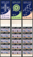 1569 MARSHALL ISLANDS: Yvert 63a + 63b + 64a, 1984 3 Booklets Of Very Fine Quality, MAPS Of The Islands, Catalog Value E - Marshall Islands