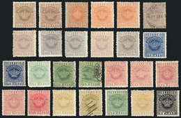 1585 MOZAMBIQUE: Sc.1 + Other Values, Lot Of Stamps Issued Between 1877 And 1885, Used Or Mint (several Without Gum), Mi - Mozambico