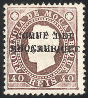 1592 MOZAMBIQUE - COMPANY: Sc.5a, 1892 40r. Chocolate With Variety: DOUBLE OVERPRINT, VF Quality! - Mosambik