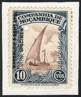 1595 MOZAMBIQUE COMPANY: 10c. Sailing Boat, SPECIMEN Of Waterlow & Sons Ltd. In A Color Different From The Adopted One,  - Mozambique