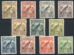 1615 NEW GUINEA: Sc.O12/O22, 1931 Birds, Complete Set Of 11 Unmounted Values, Excellent Quality, Catalog Value US$266+ - Papua New Guinea