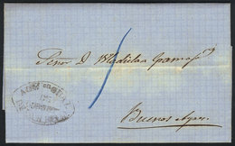 1648 PARAGUAY: Entire Letter Dated Asunción 5/MAY/1864, Sent To Buenos Aires By 'Ygurey', With The Black Oval Mark 'ADMo - Paraguay