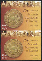 1662 PERU: Sc.1492, 2006 National Academy Of History, IMPERFORATE PAIR, Excellent Quality, Rare! - Perù