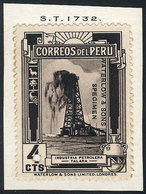 1680 PERU: Sc.358, 1936 4c. Petroleum Industry, SPECIMEN Of Waterlow & Sons Ltd. In The Adopted Color, With 'Waterlow &  - Pérou