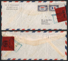 1687 PERU: Airmail Cover Sent From USA To Lima In 1949, At Right It Bears An Official Seal, Very Nice! - Peru