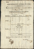 1692 PERU: Guide Of Official Correspondence Of 9/May/1820, Excellent Quality! - Peru