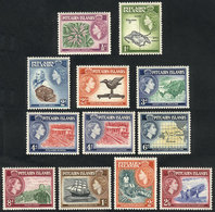 1706 PITCAIRN ISLANDS: Sc.20/30 + 31, 1957/8 Ships, Maps Etc., Complete Set Of 12 Unmounted Values, Excellent Quality, C - Pitcairneilanden