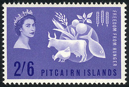 1707 PITCAIRN ISLANDS: Sc.35, 1963 Hunger, Unmounted, Excellent Quality, Catalog Value US$20. - Pitcairninsel