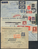 1756 PORTUGAL: 6 Airmail Covers Sent To Argentina Between 1940 And 1946, Nice Postages! - Sonstige & Ohne Zuordnung