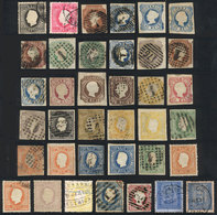 1761 PORTUGAL: Very Interesting Lot Of Old Stamps, Used Or Mint (most Without Gum), Some With Defects And Others Of Very - Autres & Non Classés