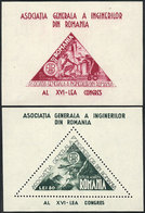 1790 ROMANIA: Yvert 26/27, 1945 Congress Of Engineers, The Set Of 2 Values Issued Without Gum, VF Quality, Catalog Value - Autres & Non Classés