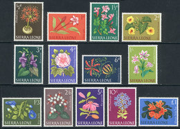 1821 SIERRA LEONE: Sc.227/239, 1963 Flowers, Complete Set Of 13 Unmounted Values, Excellent Quality. - Sierra Leone (1961-...)