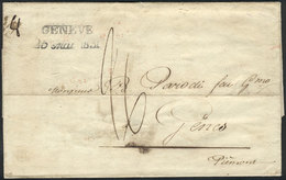 1834 SWITZERLAND: Entire Letter Sent From GENEVE To Genes On 24/MAY/1836, With Nice Postal Marks On Front And Reverse, V - ...-1845 Préphilatélie