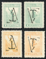 1909 URUGUAY: Postage Due Stamps Of The Year 1922, The Set Of 2 Values With INVERTED Overprint (mint Original Gum) + A " - Uruguay