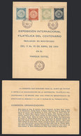 1912 URUGUAY: 11/AP/1931 Invitation To The Inauguration Of The Centenary Philatelic Exhibition, Very Nice! - Uruguay