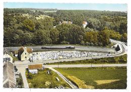 Cpsm: 77 BAGNEAU SUR LOING Vue Aérienne (Eglise, Cimetière, Péniche) 1973   N° A77 B104 1001 (rare) - Bagneaux Sur Loing