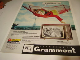 ANCIENNE PUBLICITE TELEVISION GRAMMONT S A  1964 - Televisión