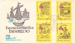 ARGENTINA PHILATELIC EXHIBITION  ESPAMER 90  (MAGG180621) - Covers & Documents