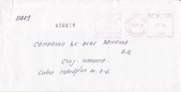 6450FM- AMOUNT 5800, BUCHAREST, CLUJ COUNTY IRS OFFICE RED MACHINE STAMPS ON COVER, 2001, ROMANIA - Brieven En Documenten