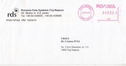 6455FM- AMOUNT 2200, BUCHAREST, RED MACHINE STAMPS ON COVER, COMPANY HEADER, 2001, ROMANIA - Brieven En Documenten