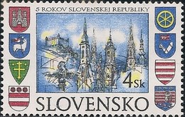 SLOVAKIA - 5th ANNIVERSARY OF THE SLOVAK REPUBLIC 1998 - MNH - Ungebraucht