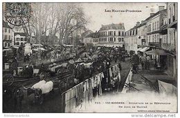 D65  Htes PYRENEES - VIC DE BIGORRE < BOULEVARD DE LA REPUBLIQUE, JOUR DE MARCHE - Vic Sur Bigorre